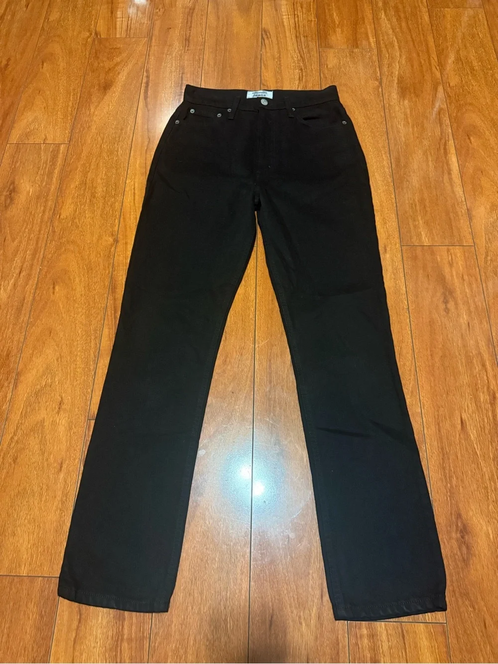 Reformation Black Straight-Leg Jeans